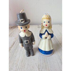 Gurley Pilgrim candle Thanksgiving girl boy vintage decor